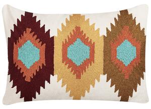 2 poduszki dekoracyjne z haftem bawełna 40 x 60 cm wielokolorowe Danapur Beliani