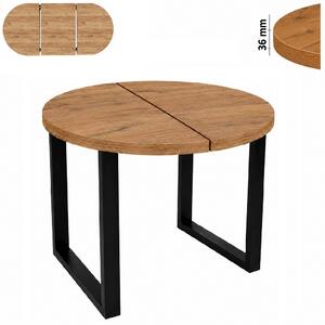 Stół 100/150 cm okrągły rozkładany, nogi Metalowe „ U ” I ArtDHome