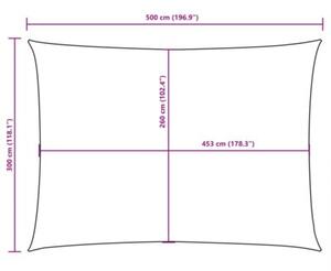 Prostokątny żagiel ogrodowy, tkanina oxford, 3x5 m, żołty