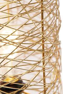 Designerska lampa ścienna złota - Sarella Oswietlenie wewnetrzne