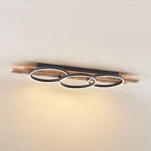 Lindby - Sentoa LED Lampa Sufitowa L100 Light Wood/Black Lindby