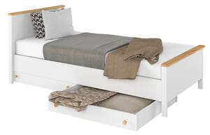 Skandynawskie pojedyncze łóżko z materacem - SO-08
