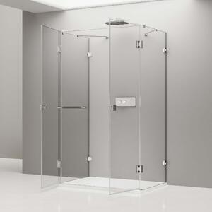 Kabina prysznicowa EX412 kształt U - szkło bezpieczne NANO 8mm - 90x90x195 cm