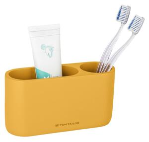 Musztardowy kubek na szczoteczki do zębów z żywicy polimerowej Tom Tailor T-Color Bath – Wenko