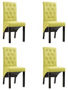 Krzesła do jadalni, 4 szt., zielone, tapicerowane tkaniną