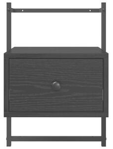 Szafka nocna czarny dÄ b 35 x 30 x 51 cm materiaÅ drewnopochodny
