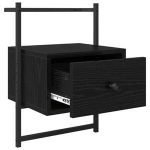 Szafka nocna czarny dÄ b 35 x 30 x 51 cm materiaÅ drewnopochodny