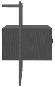 Szafka nocna czarny dÄ b 35 x 30 x 51 cm materiaÅ drewnopochodny