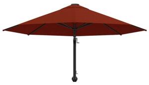 Parasol ścienny na metalowym słupku, 300 cm, kolor terakota