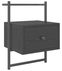 Szafka nocna czarny dÄ b 35 x 30 x 51 cm materiaÅ drewnopochodny