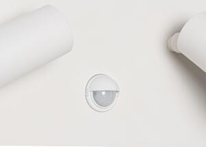 Zewnetrzna Kinkiet / Lampa scienna zewnętrzny biały z 2-punktowym czujnikiem ruchu LED - Simon Oswietlenie zewnetrzne