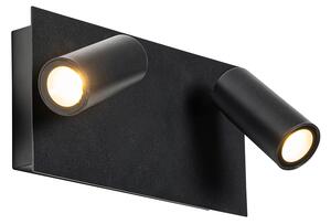 Zewnetrzna Moderne buiten wandlamp zwart incl. LED 2-lichts IP54 - Simon Oswietlenie zewnetrzne