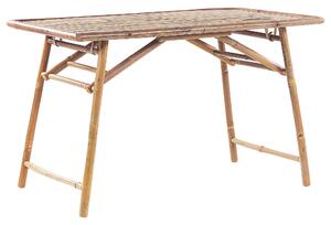 Stół ogrodowy jasne drewno bambusowy składany 120 x 70 cm Molise Beliani