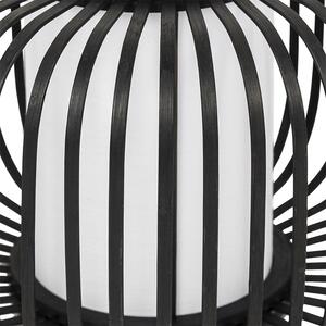 Nowoczesna lampa stołowa czarna z bambusem - Bambuk Oswietlenie wewnetrzne