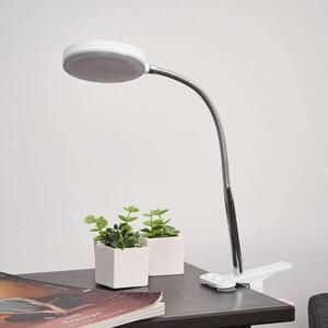 Lindby - Milow LED Lampa Biurkowa z Klipsem Chrome/White Lindby