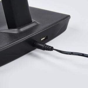 Lindby - Kuno LED Lampa Stołowa USB Black Lindby