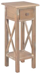 Stolik boczny, brązowy, 27x27x65,5 cm, drewniany