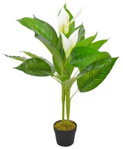 Sztuczna roślina anturium z doniczką, biały, 90 cm