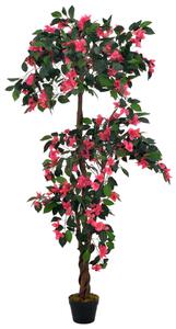 Sztuczny rododendron z doniczką, różowy, 165 cm