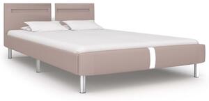 Rama łóżka LED, kolor cappuccino, sztuczna skóra, 120 x 200 cm