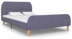 Rama łóżka, jasnoszara, tapicerowana tkaniną, 120 x 200 cm