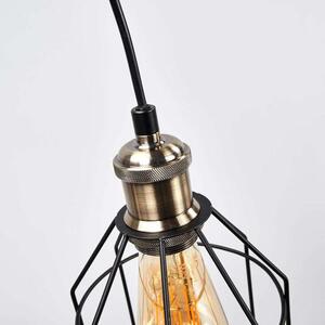 Lindby - Alberta 5 Lampa Wisząca Black/Brass Lindby