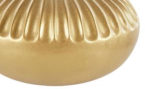 Wazon kamionkowy dekoracyjny dodatek do wnętrz glamour 20 cm złoty Cercei Beliani