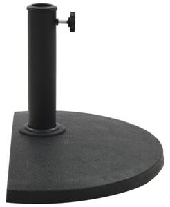 Podstawa pod parasol ogrodowy, półokrągła, żywica, 9 kg, czarna