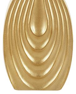 Ceramiczny wazon dekoracyjny 39 cm ozdoba stołu złoty Thapsus Beliani