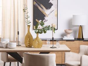 Kamionkowy wazon dekoracyjny 25 cm ozdoba stołu złoty Thapsus Beliani