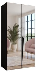 Szafa uchylna otwierana Piano 1 100 wys. 202 cm czarny + u. czarny