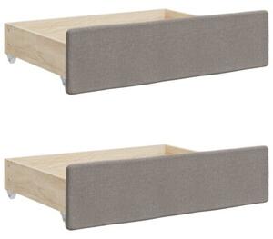 Sofa rozsuwana z szufladami, taupe, 100x200 cm, tkanina