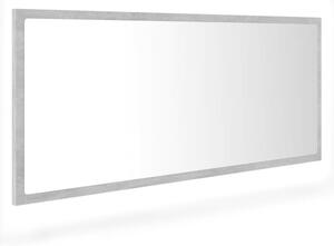 Lustro Åazienkowe LED, szaroÅÄ betonu, 100x8,5x37 cm, akryl