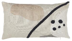 Zestaw 2 poduszek dekoracyjnych abstrakcyjny wzór 30 x 50 cm beżowy Osteospermum Beliani