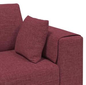 Sofa 4-osobowa w kolorze czerwonego wina z oddychajÄ cÄ tkaninÄ i poduszkami sprÄÅ¼ynowymi