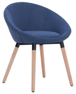 Krzesło do jadalni, niebieskie, tapicerowane tkaniną