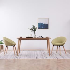 Krzesła do jadalni, 2 szt., zielone, tapicerowane tkaniną