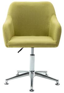 Obrotowe krzesło do jadalni, zielone, tkanina