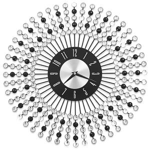 Zegar ścienny, metal, 43 cm, czarny