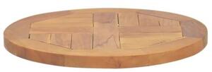 Blat stołu, lite drewno tekowe, okrągły, 2,5 cm, 40 cm