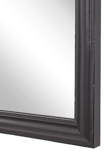 Ozdobne lustro ścienne w kształcie okna witryny 62 x 113 cm czarne Trelly Beliani