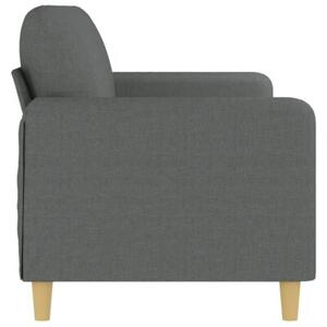 Sofa 3-osobowa, ciemnoszara, 180 cm, tapicerowana tkaninÄ