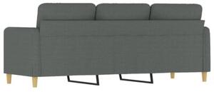 Sofa 3-osobowa, ciemnoszara, 180 cm, tapicerowana tkaninÄ