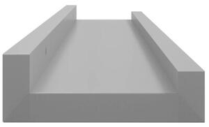 Półki ścienne, 4 szt., szare, 60x9x3 cm
