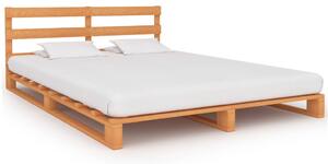 Rama łóżka z palet, brązowa, lite drewno sosnowe, 180 x 200 cm