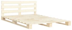 Rama łóżka z palet, lite drewno sosnowe, 140 x 200 cm