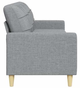 Sofa 3-osobowa, jasnoszara, 210 cm, tapicerowana tkaninÄ