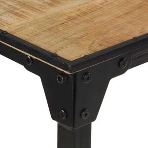 Stolik barowy, 150x55x107 cm, surowe lite drewno mango