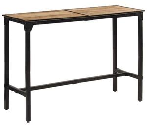 Stolik barowy, 150x55x107 cm, surowe lite drewno mango