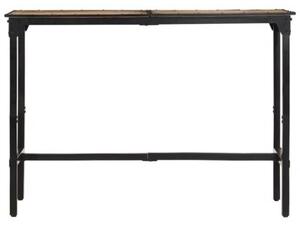 Stolik barowy, 150x55x107 cm, surowe lite drewno mango